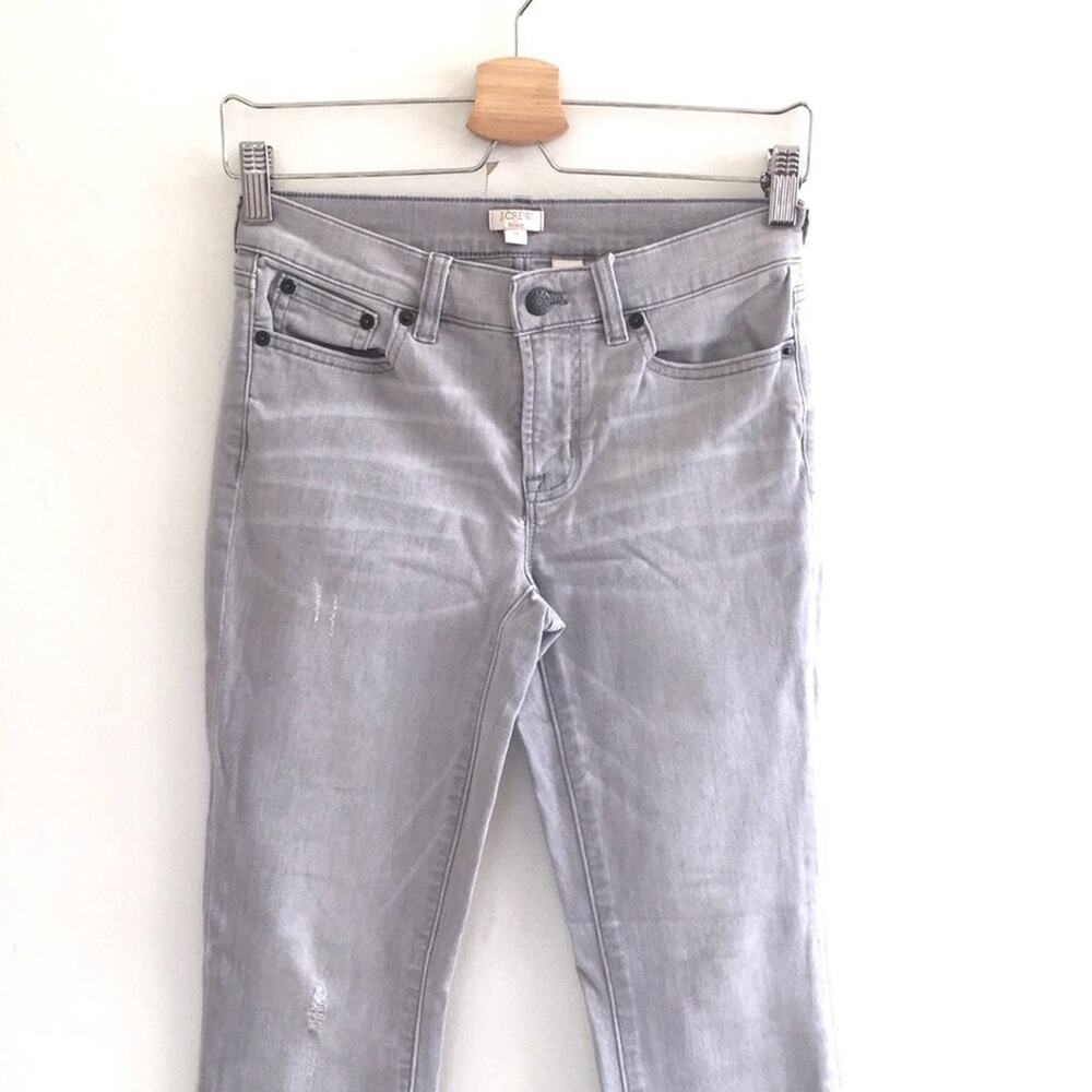 J. Crew women’s skinny jeans gray sz 26 distressed - Picture 2 of 8